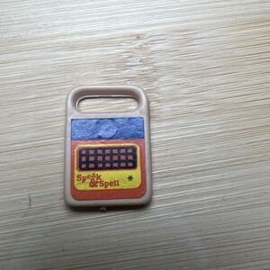 Vintage SPEAK AND SPELL TOY PROMOTIONAL PLASTIC KEY TAG FOB 1970s 1980s
